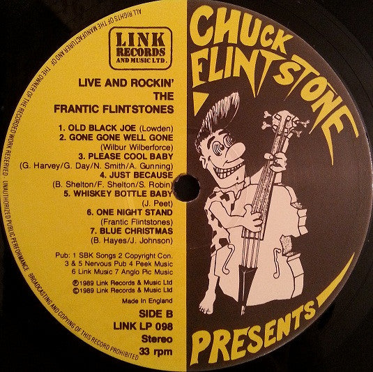 Frantic Flintstones - Live And Rockin' (LP, Album)