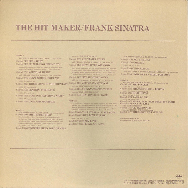 Frank Sinatra - The Hit Maker (2xLP, Comp, Mono, Gat)