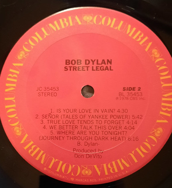 Bob Dylan - Street-Legal (LP, Album)