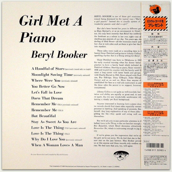 Beryl Booker - A Girl Met A Piano (LP, Album, Mono, Ltd, RE)