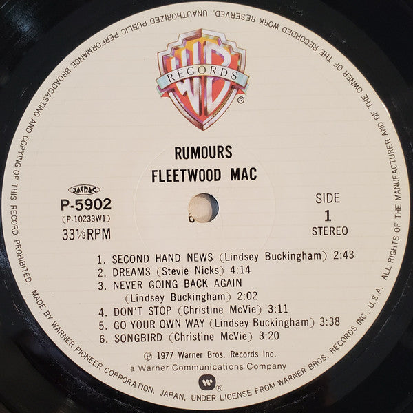 Fleetwood Mac - Rumours (LP, Album, RE, Tex)