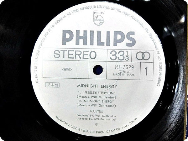Mantus - Midnight Energy (LP, Album, Promo)