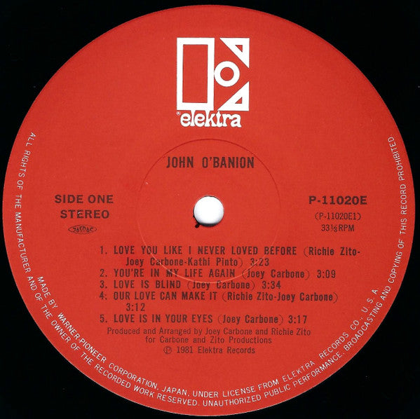 John O'Banion - John O'Banion (LP, Album)