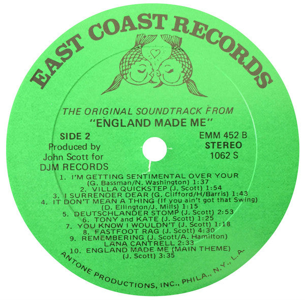 John Scott - England Made Me (The Original Soundtrack) (LP)