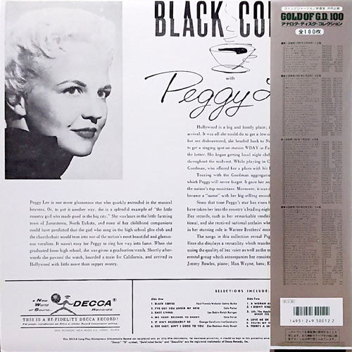Peggy Lee - Black Coffee (LP, Album, Mono, Ltd, RE)