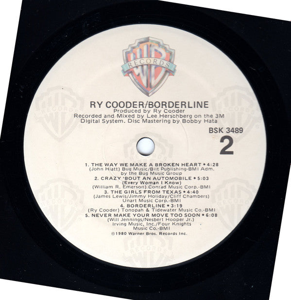 Ry Cooder - Borderline (LP, Album, Spe)