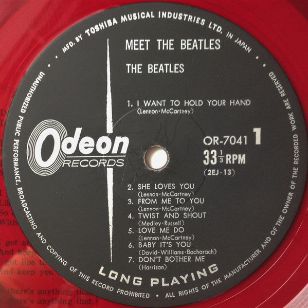 The Beatles - Meet The Beatles! = ビートルズ!(LP, Album, Mono, Red)