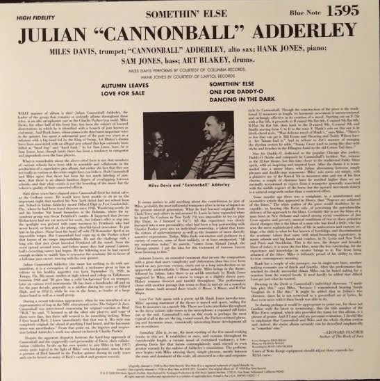 Cannonball Adderley - Somethin' Else(2x12", Album, Ltd, Num, RE, RM...