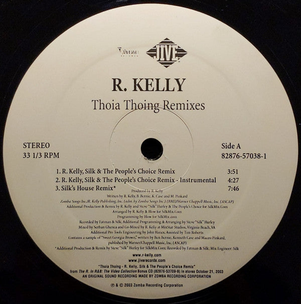 R. Kelly - Thoia Thoing (Remixes) (12"")