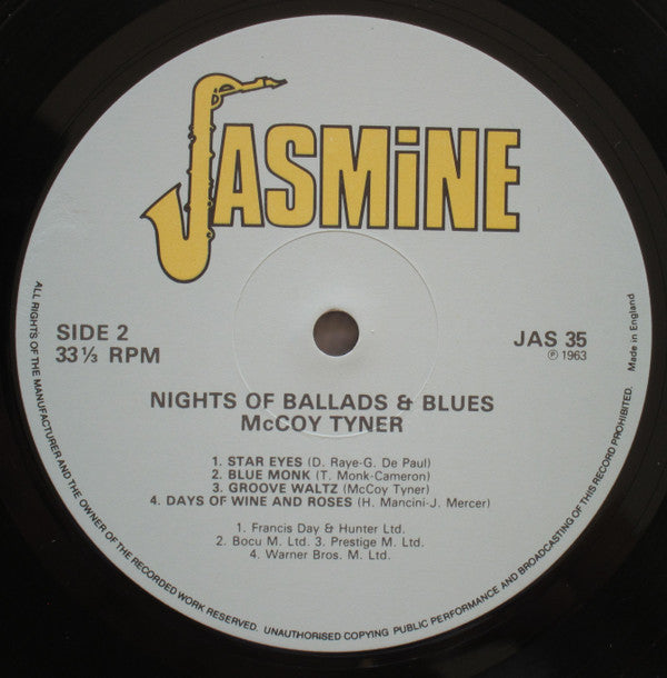 McCoy Tyner - Nights Of Ballads & Blues (LP, Album, RE)