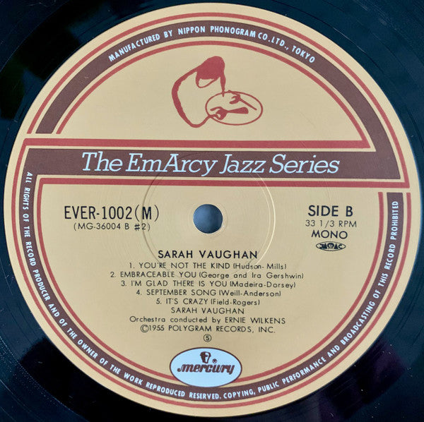 Sarah Vaughan - Sarah Vaughan (LP, Album, Mono, RE)