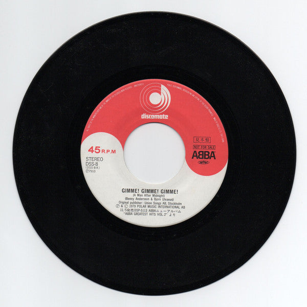 ABBA - Gimme! Gimme! Gimme! (A Man After Midnight)(7", Single, Promo)