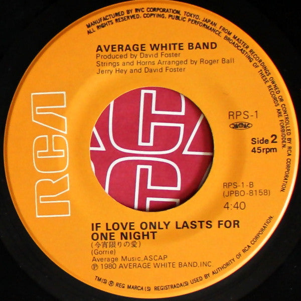 Average White Band - Let's Go Round Again / If Love Only Lasts For ...