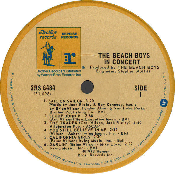 The Beach Boys - The Beach Boys In Concert (2xLP, Album, RE, Jac)