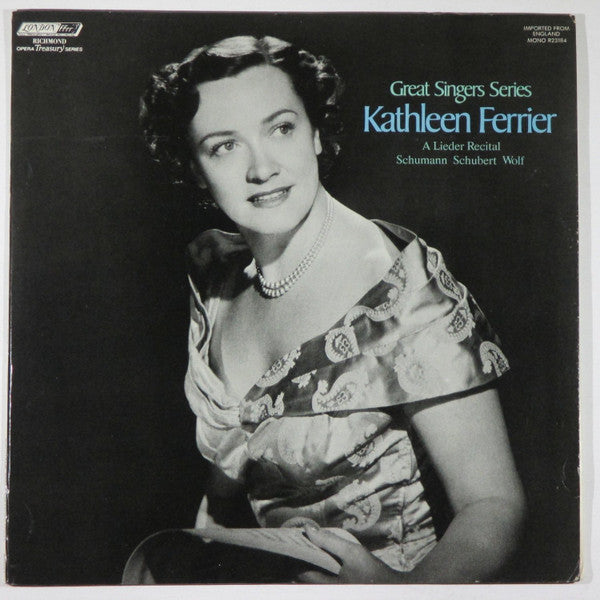 Kathleen Ferrier - Johannes Brahms - Great Singers Series (LP, Mono)
