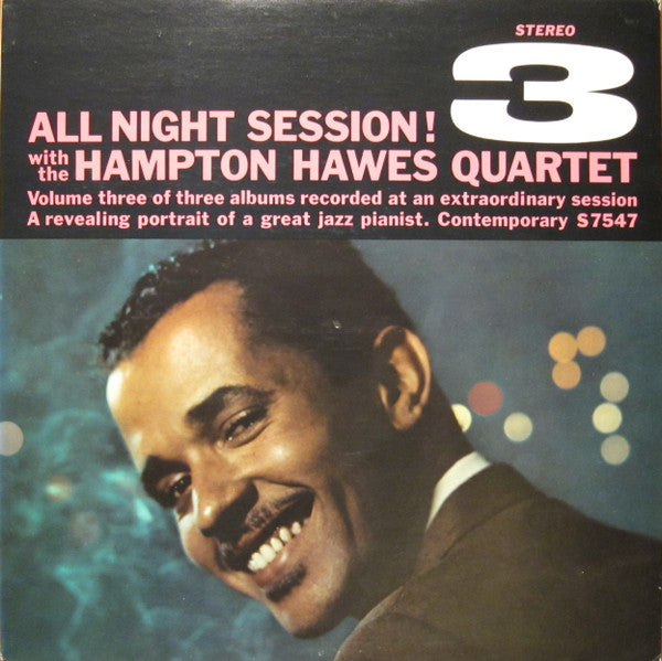 Hampton Hawes Quartet - All Night Session, Vol. 3 (LP, Album, RE)