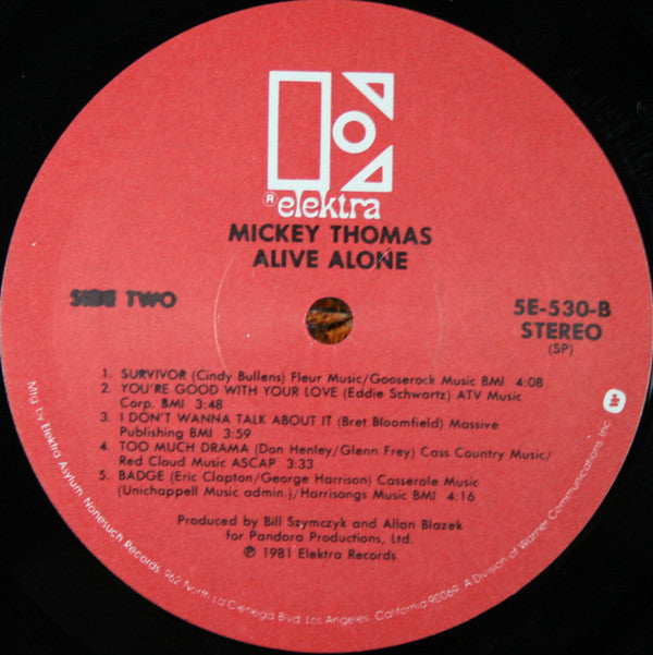 Mickey Thomas - Alive Alone (LP, Album)