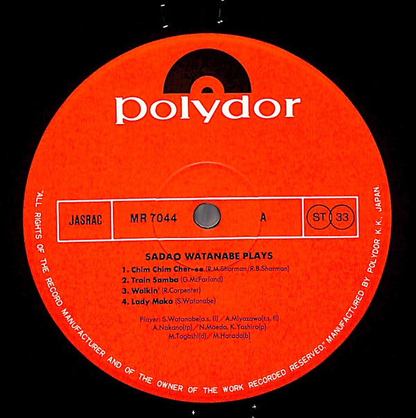 Sadao Watanabe - Plays (LP, Album, RE)