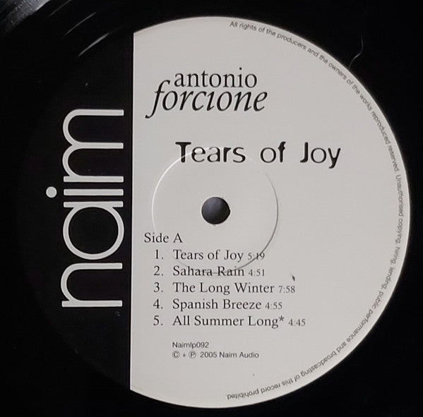 Antonio Forcione - Tears Of Joy (LP, Album, 180)