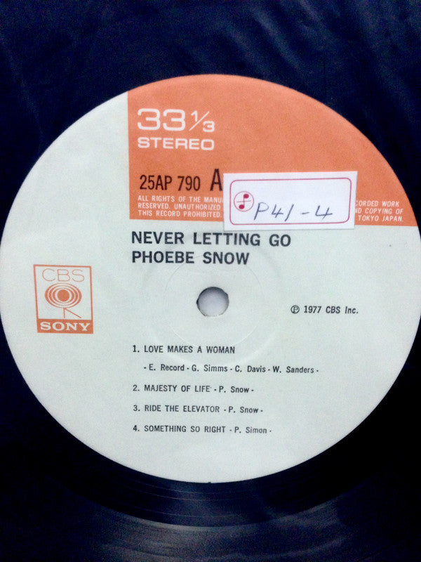Phoebe Snow - Never Letting Go (LP, Album)