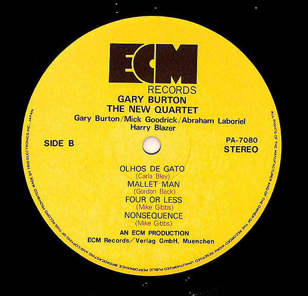 Gary Burton - The New Quartet (LP, Album)