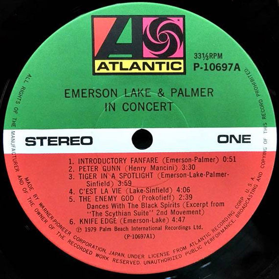 Emerson, Lake & Palmer - In Concert (LP, Album)