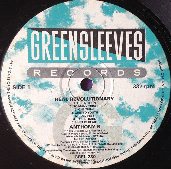 Anthony B.* - Real Revolutionary (LP, Album)