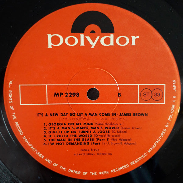James Brown - It's A New Day - Let A Man Come In (LP, Album, RE)