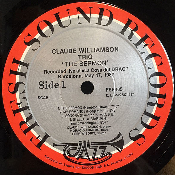 Claude Williamson Trio* - Live! ""The Sermon"" (LP, Album)