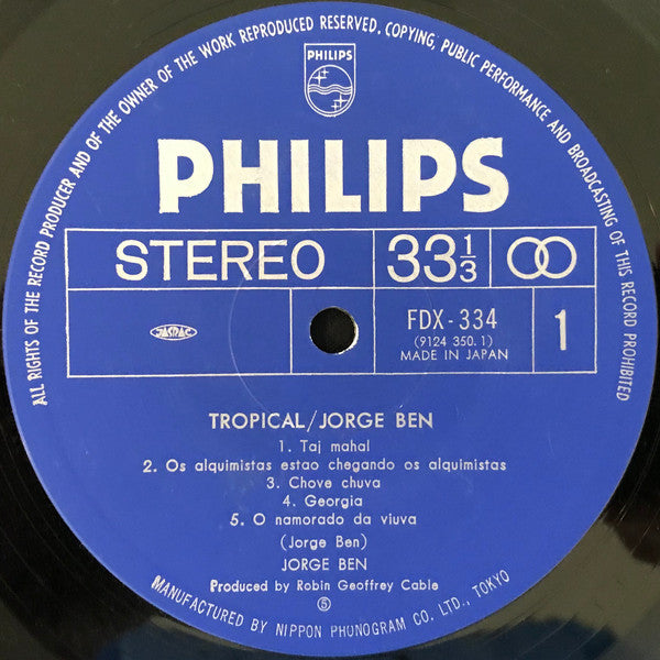 Jorge Ben - Tropical (LP, Album)