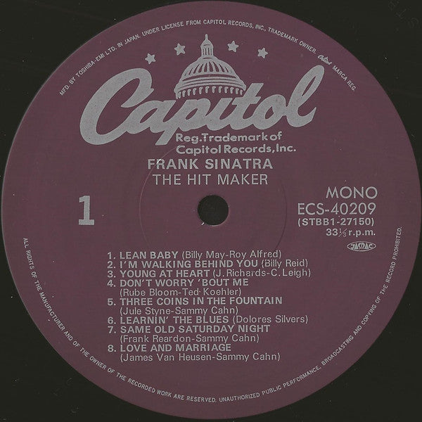 Frank Sinatra - The Hit Maker (2xLP, Comp, Mono, Gat)