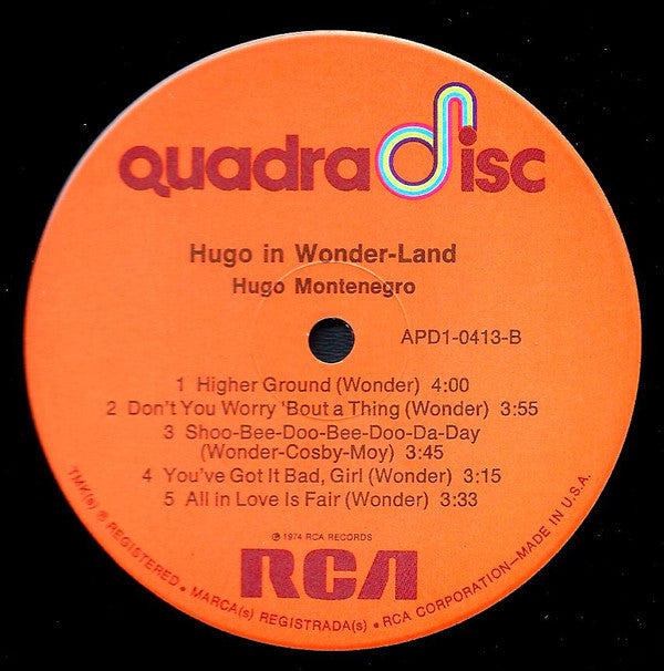 Hugo Montenegro - Hugo In Wonder-Land (LP, Album, Quad)