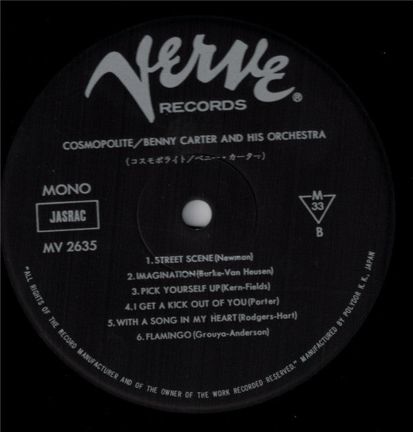 Benny Carter - Cosmopolite (LP, Album, Mono, RE)