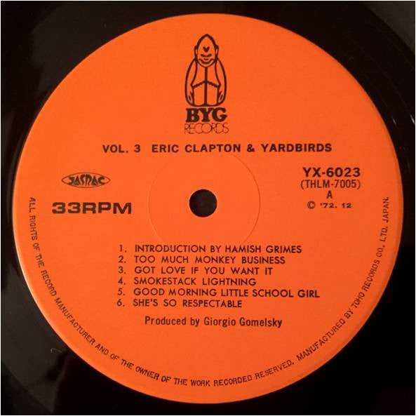 Eric Clapton + Yardbirds* - Faces And Places Vol. 3 (LP, Album, RE)