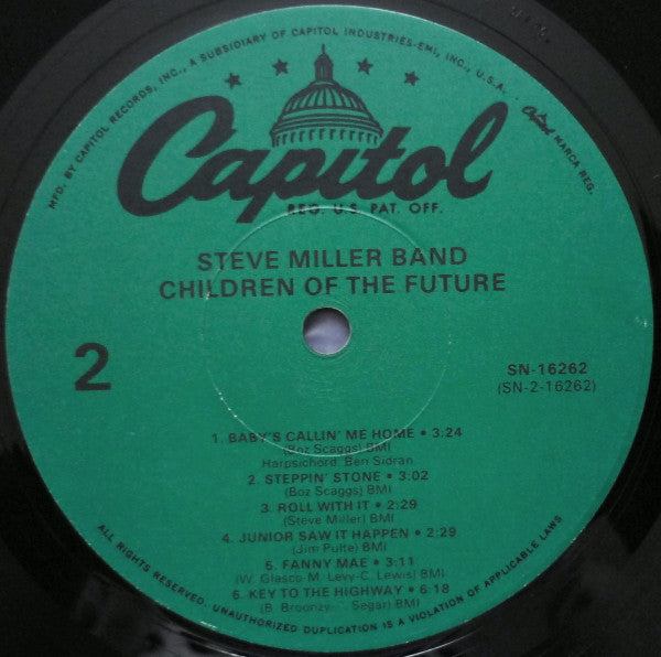 Steve Miller Band - Children Of The Future (LP, Album, RE)