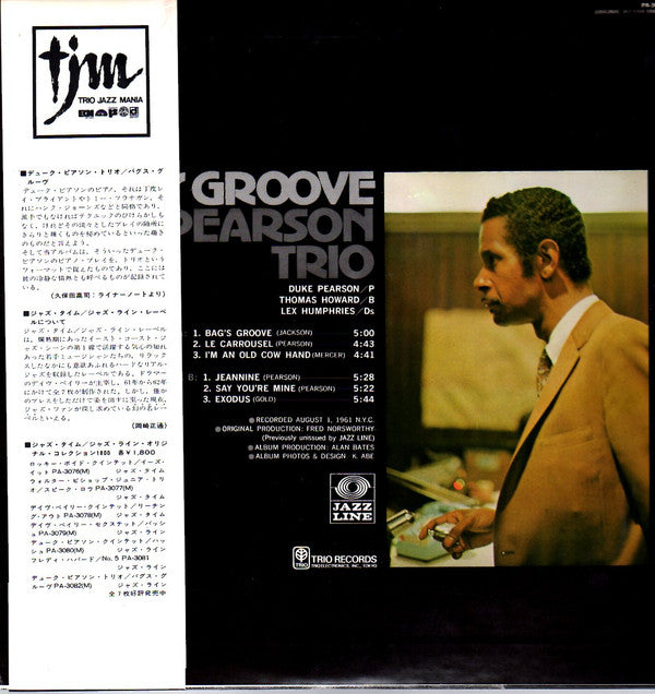 Duke Pearson Trio - Bag's Groove (LP, Album, Mono, RE)