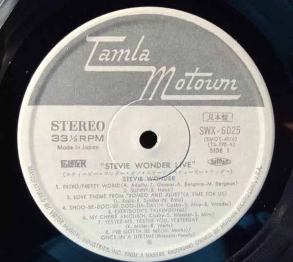 Stevie Wonder - Stevie Wonder Live (LP, Album, Promo, RE)