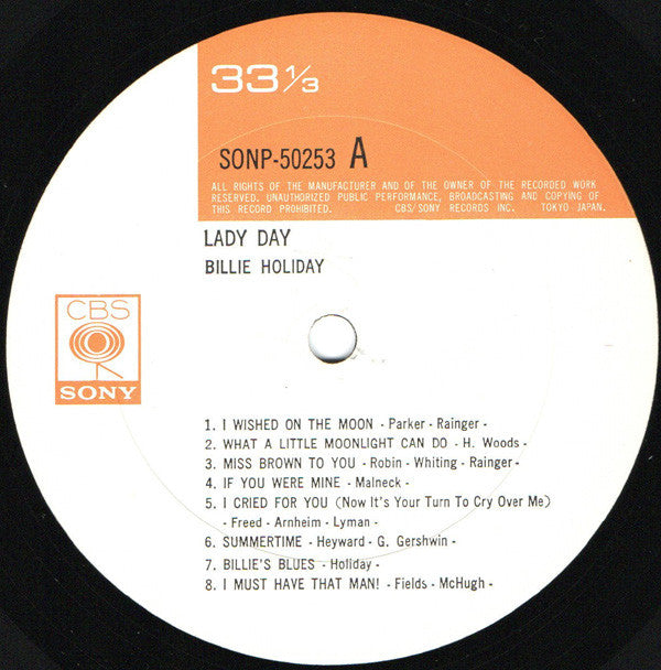 Billie Holiday - Lady Day (LP, Comp, Mono)
