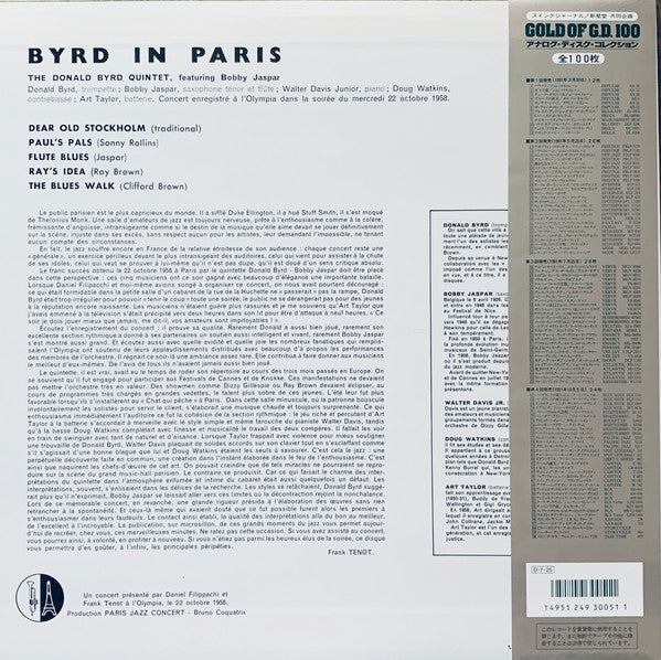 The Donald Byrd Quintet* - Byrd In Paris (LP, Album, Mono, Ltd, RE)