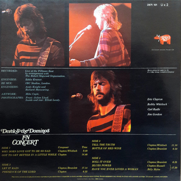 Derek & The Dominos - In Concert (2xLP, Album)