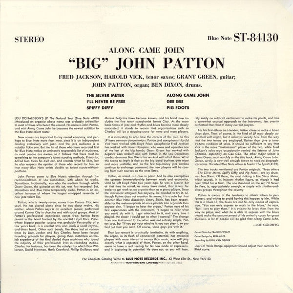 John Patton - Along Came John (LP, Album, Ltd, RE)