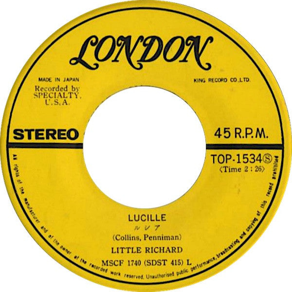 Little Richard - Lucille / Good Golly Miss Molly (7"", Single)