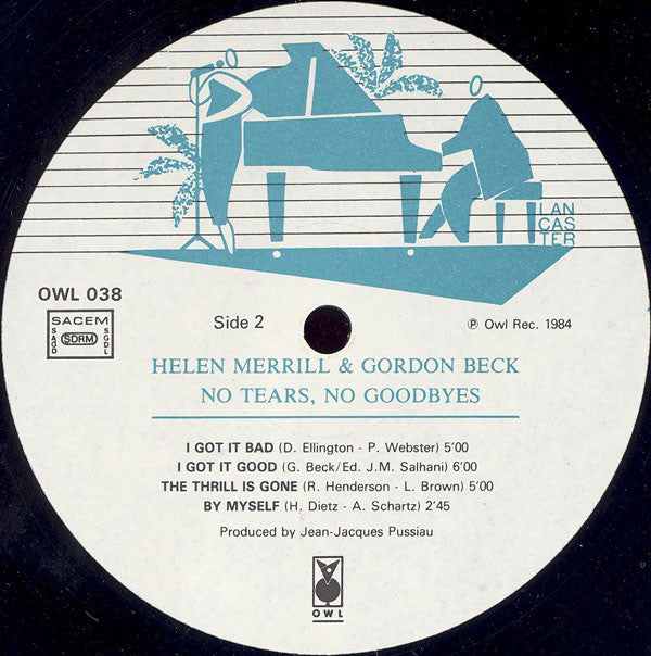 Helen Merrill & Gordon Beck - No Tears, No Goodbyes (LP, Album)