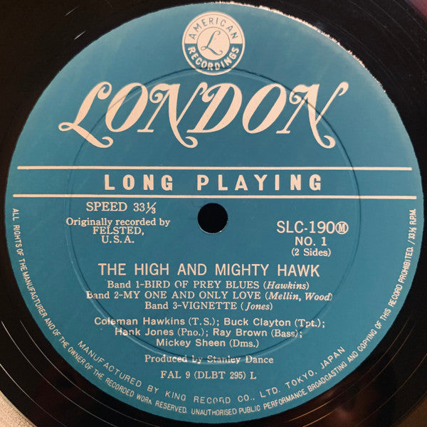 Coleman Hawkins - The High And Mighty Hawk (LP, Album, Mono)