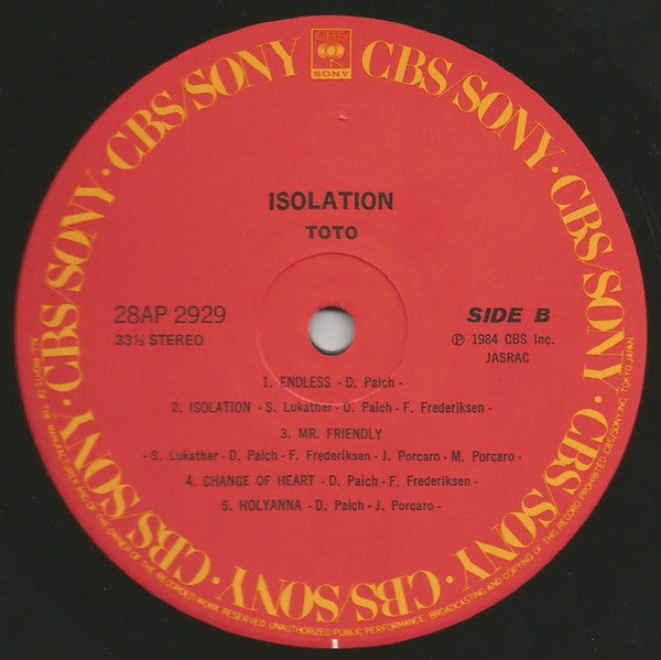 Toto - Isolation (LP, Album)