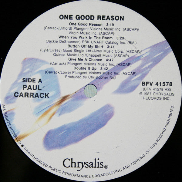 Paul Carrack - One Good Reason (LP, Album, Car)