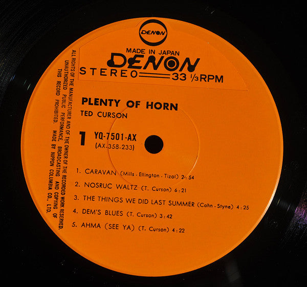 Ted Curson - Plenty Of Horn (LP, Album, RE)