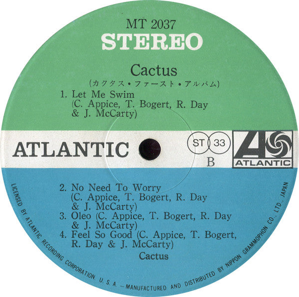 Cactus (3) - Cactus (LP, Album, Gat)