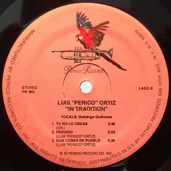 Perico* Vocals: Domingo Quiñones - In Tradition (LP, Album)