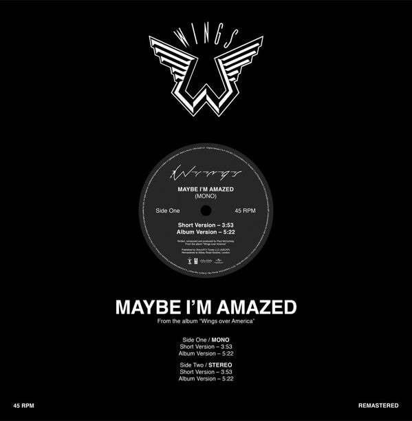 Wings (2) - Maybe I'm Amazed (12"", RSD, RM)